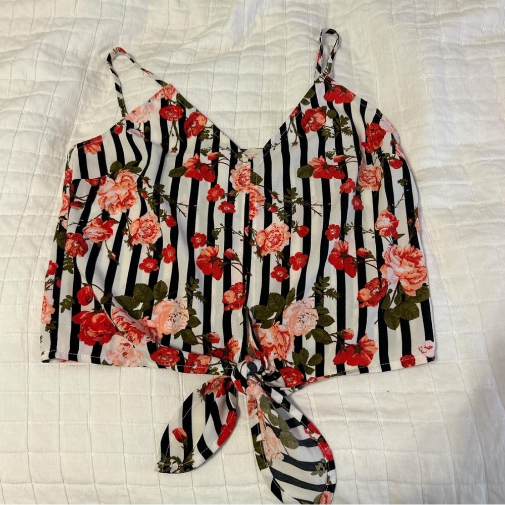 Floral Tie Top. Size XS.